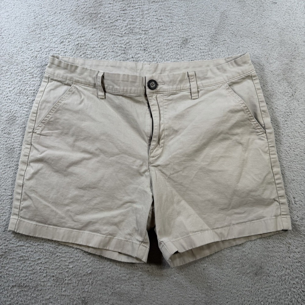 Chubbies Shorts Mens 34 Khaki Tan Regular Fit 5.5" Stretch Casual Cotton Chino